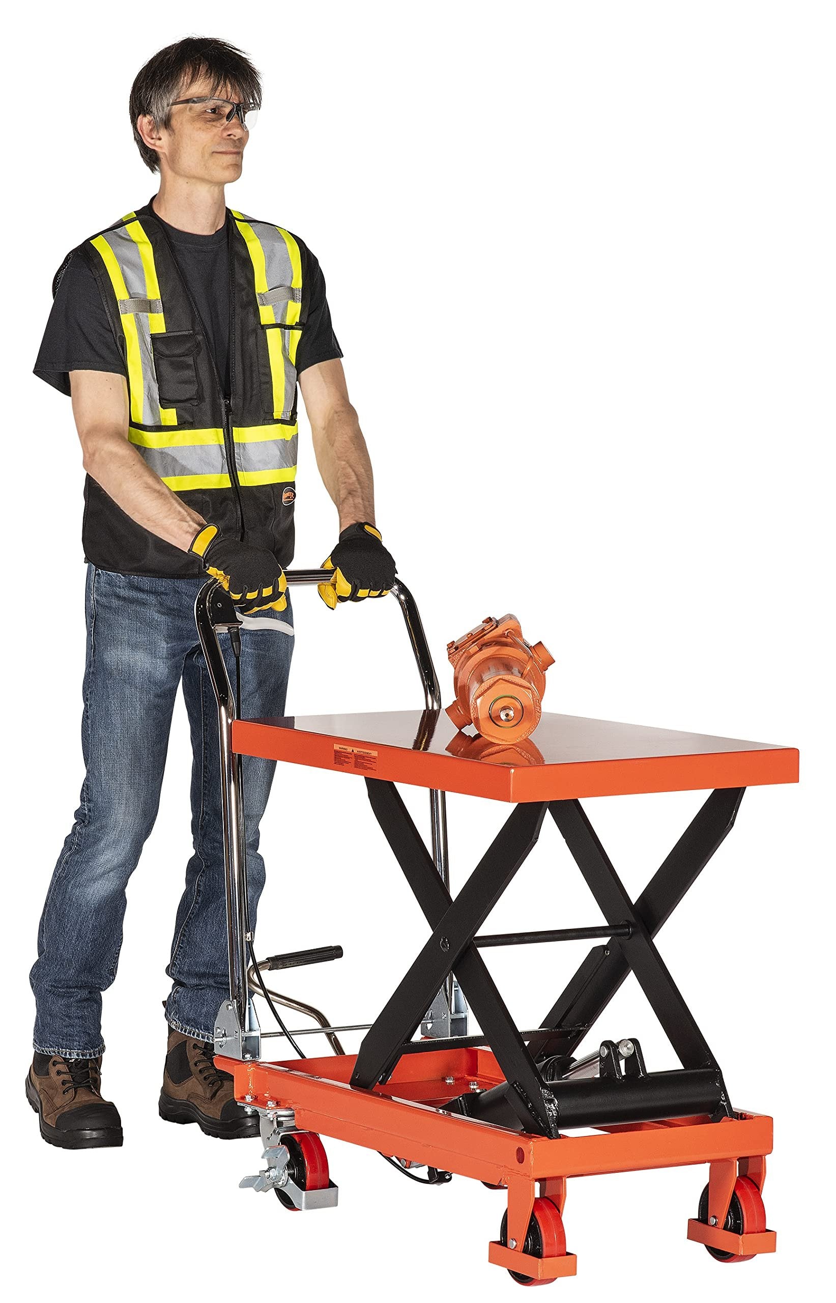 Jet 190968-1, 100 Lb Capacity SLC Series Hydraulic Scissor Lift Cart