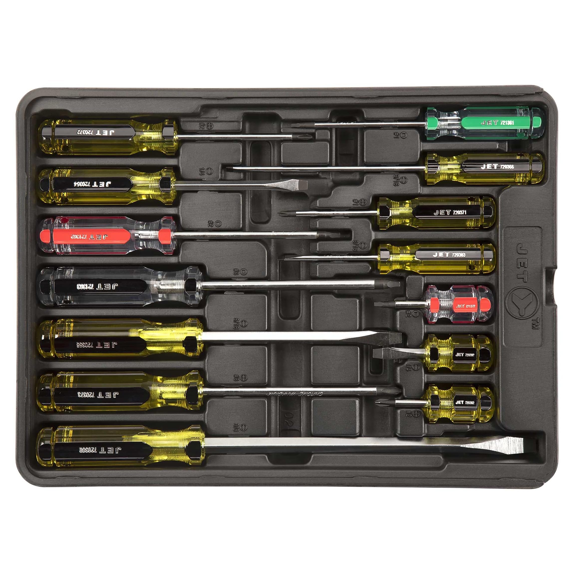 Jet 720507-Juego de destornilladores con mango gigante de 14 piezas