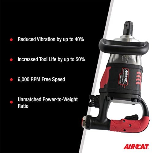 AirCat 1993-1-VXL: 1" Vibrotherm Drive Straight Impact Wrench 2100 Ft-Lb