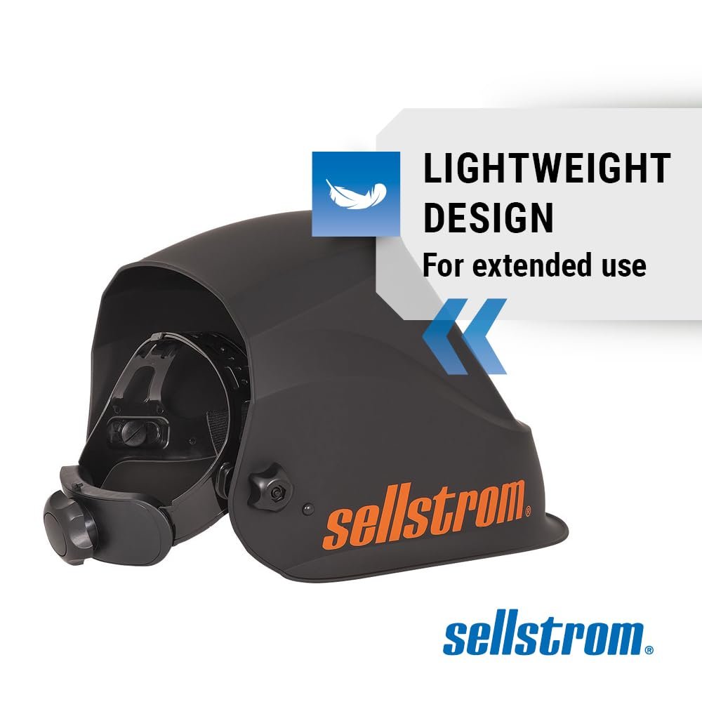 Casque de soudage Sellstrom S26400 Premium Series avec technologie de lentille bleue extra large ADF - Noir/Orange