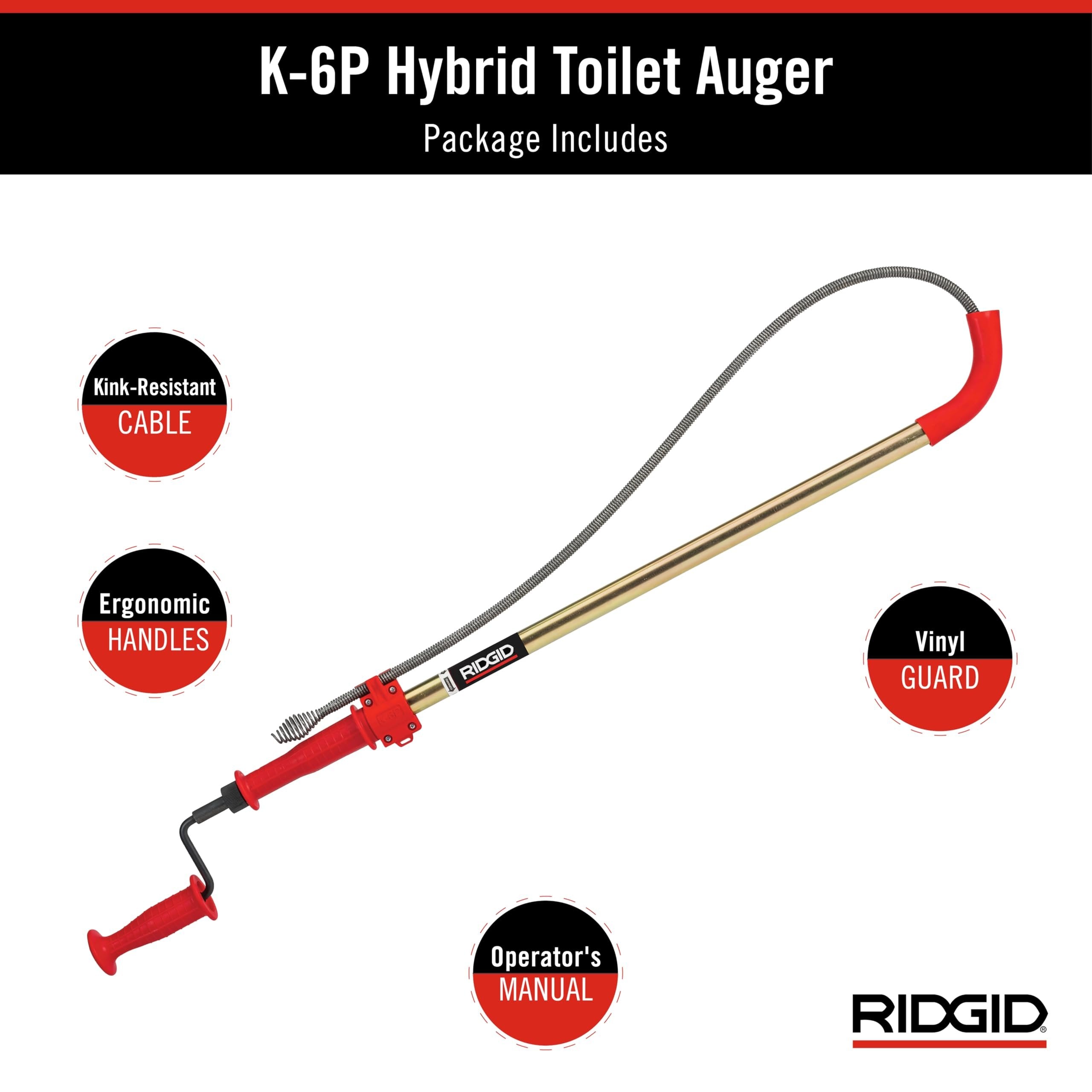 Barrena para inodoro Ridgid 56658 K-6P