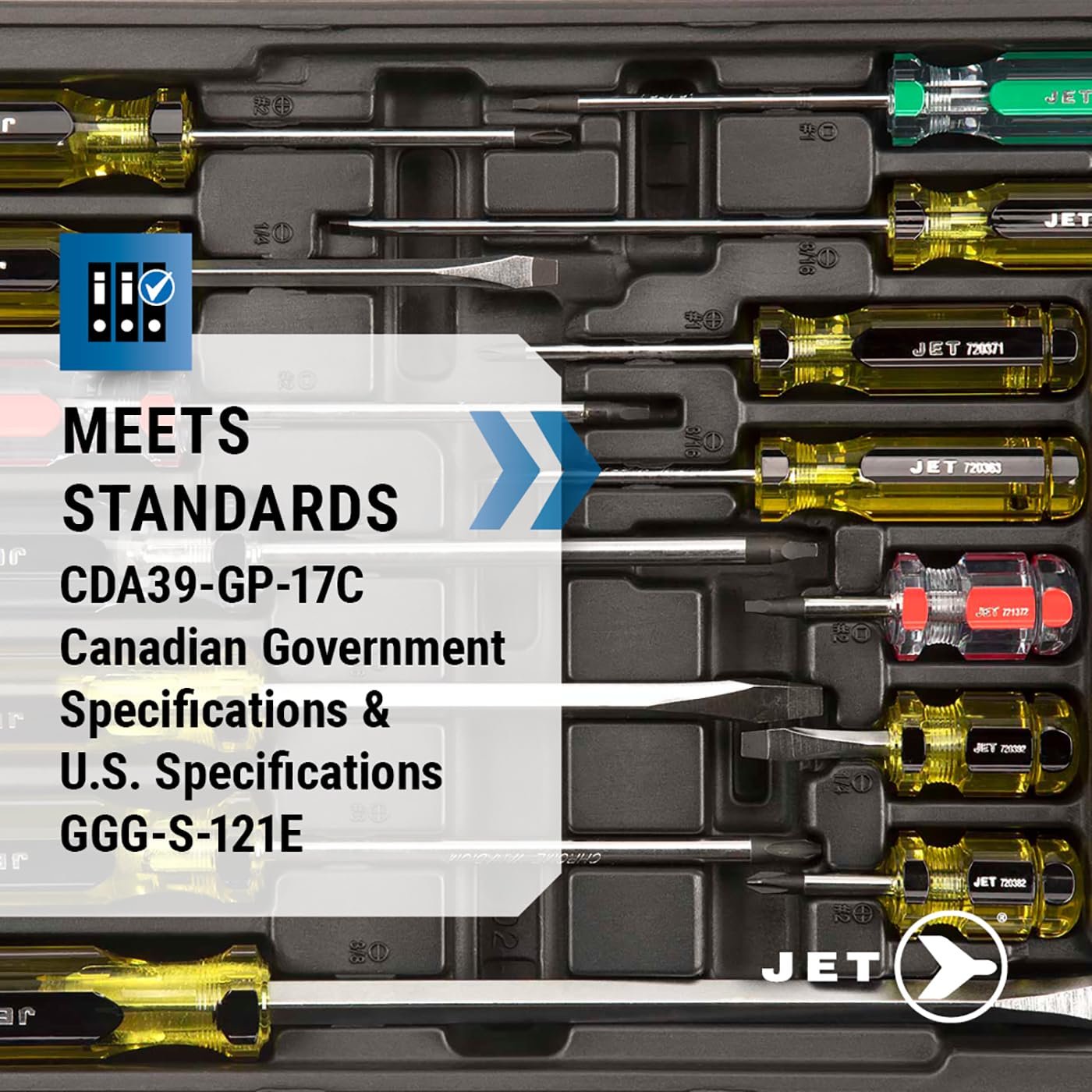 Jet 720507-Juego de destornilladores con mango gigante de 14 piezas