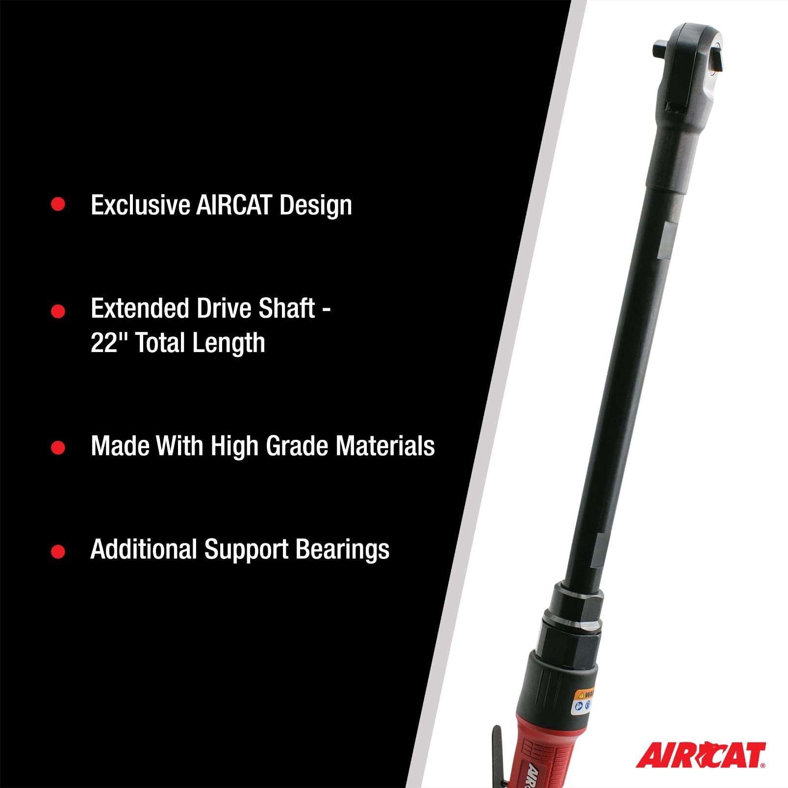 AirCat 808-22: Trinquete extendido de 3/8" 22" 65 pies-libra 160 RPM
