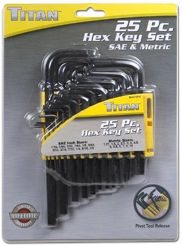 Titan 12712 Hex Key Set, 25 Piece