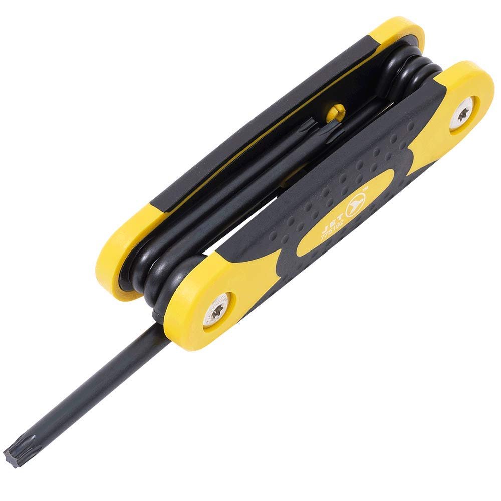Jet 775192-Juego de llaves TORX plegables de 8 piezas