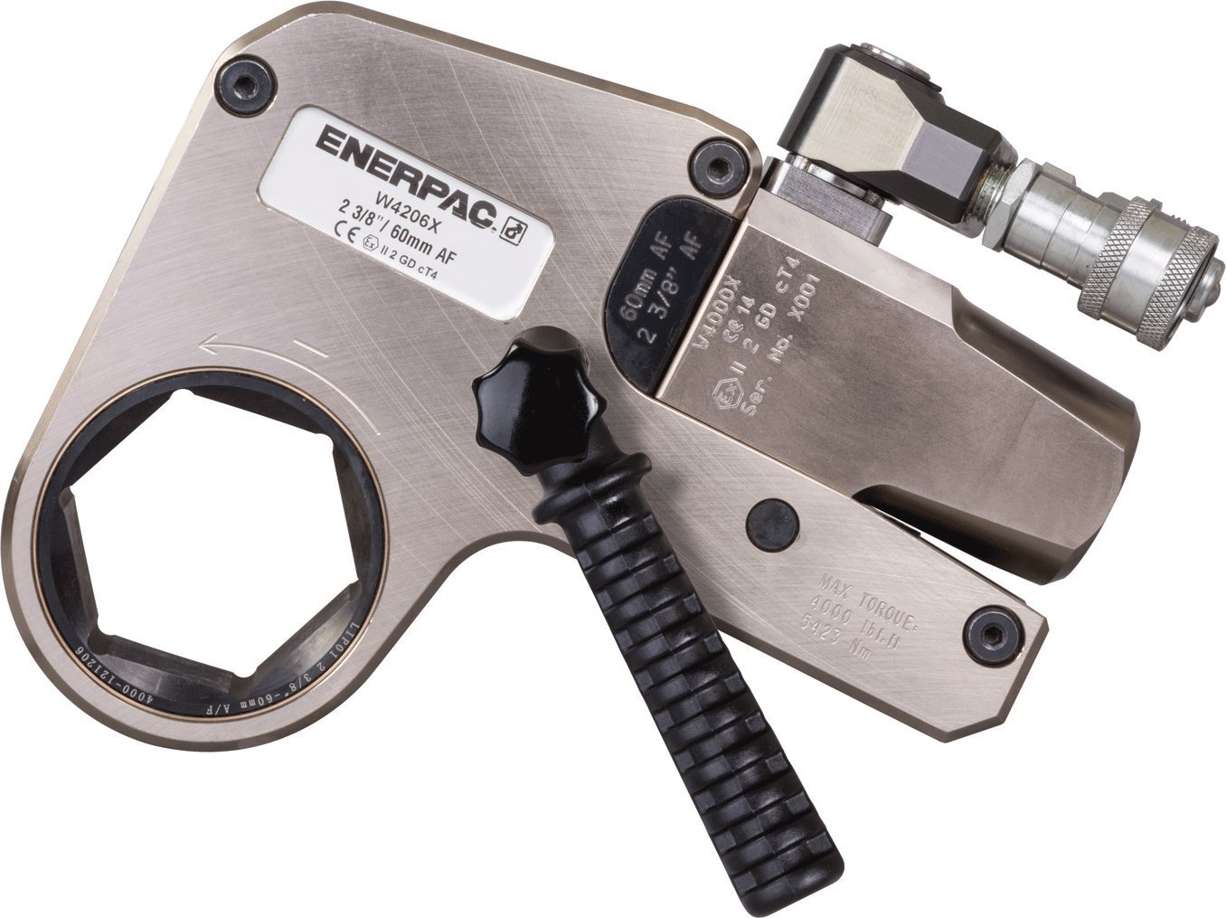 Enerpac W4000X Hydraulic Torque Wrench, 1 5/8"-3 1/8" Hex