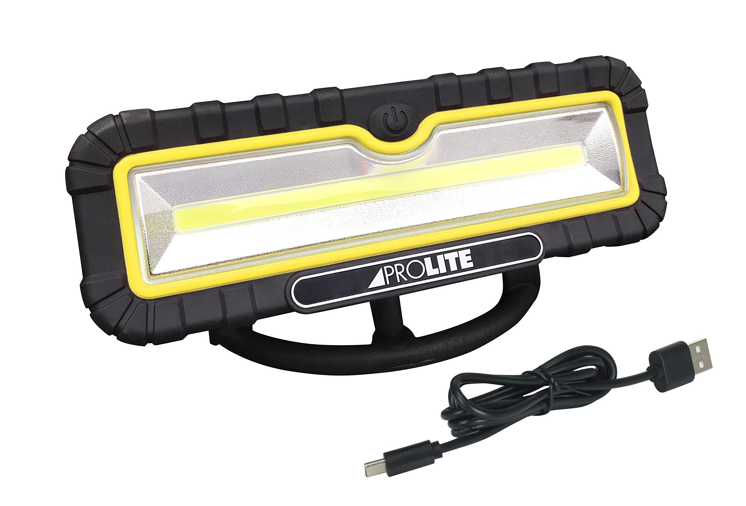 Alert LZR10C Luz de inundación LED COB recargable de 1200 lúmenes, negro/amarillo