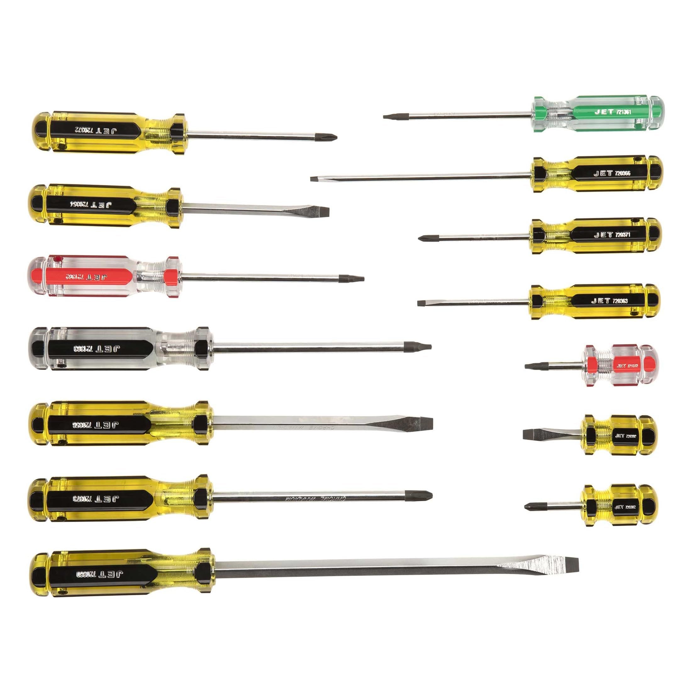 Jet 720507-Juego de destornilladores con mango gigante de 14 piezas
