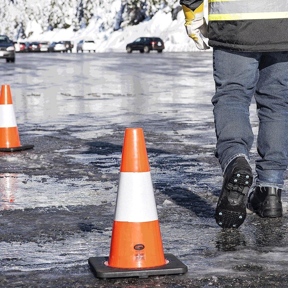 Pioneer V6200850-O/S 28" (70 cm) Premium PVC Flexible Safety Cone, Reflective Band (Traffic Cone) Orange, 70 cm