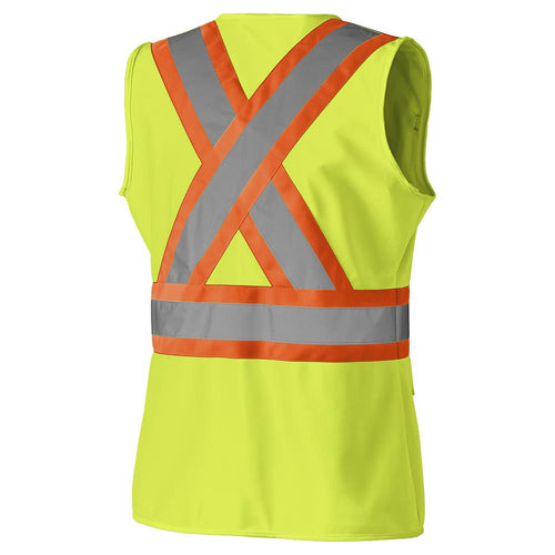 Pioneer V1021860-L High Visibility Women's Safety Vest, Green, Large