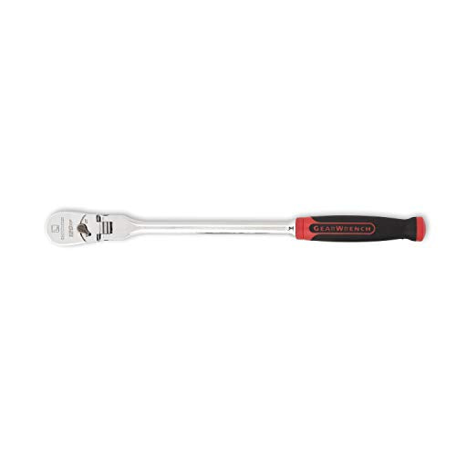 GearWrench 81210P 120XP Trinquete en forma de lágrima flexible con agarre acolchado, 3/8 de pulgada