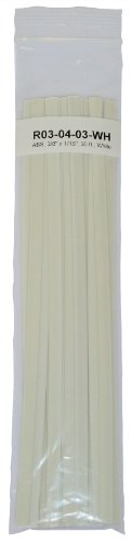 Baguette de soudage en plastique ABS Polyvance, 3/8" x 1/16", 30 pi, blanc