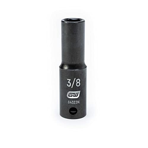 GEARWRENCH 84323N 3/8" Drive 6 Point Deep Impact SAE Socket, Black