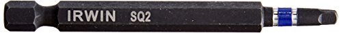 Irwin Tools IWAF33SQ2 Impact Performance Series Square Recess Power Bit #2, 3"