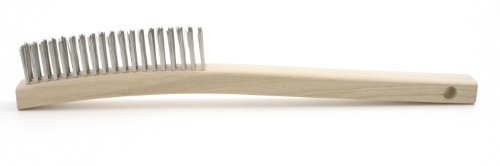 Brush Research Wire Scratch Brush, Stainless Steel, 0.010" Wire Diameter, 13-3/4" Length, 1-3/16" Bristle Length, 1" Brush Face Width, 1" Block Width (Pack of 12) - Proindustrialequipment