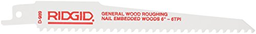 Ridgid 47082 D989 6TX6-Inch Reciprocating Saw Blade, 5 Pack - Plumbing Tools - Proindustrialequipment