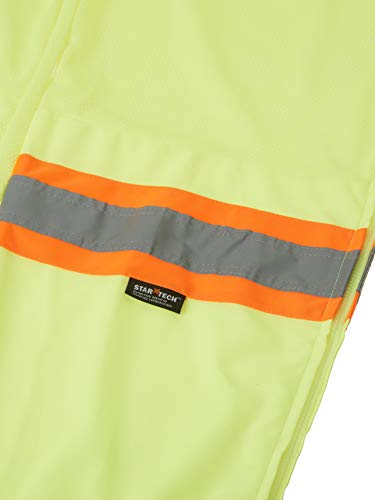 Pioneer Easy Boot Access 5 Pockets Work Pants, Adjustable Elastic Waist, Hi Vis and Reflective Stripe, Yellow-Green, XL, V1070360-XL - Clothing - Proindustrialequipment