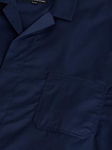 Pioneer V2020180-L Multi-Pocket Shop & Garage Work Coat, Navy Blue-Large - Clothing - Proindustrialequipment