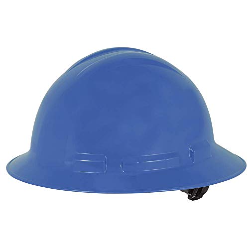 Sellstrom CSA Type 1 Class E Full Brim Hard Hat, 4-Point Suspension With Height Adjustments and Accessory Slots, Blue, S69240 - Other Protection - Proindustrialequipment