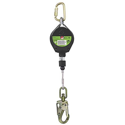 PeakWorks V845533010LE LE SRL - 3/16" Galvanized Steel Cable - Aluminum Housing - Type 2 - Snap Hook - 10' - Fall Protection - Proindustrialequipment