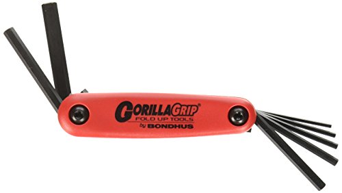 Bondhus 12587 GorillaGrip Hex Tip Fold Up Tool with ProGuard Finish, 1.5mm-6mm, 7 Piece - Proindustrialequipment