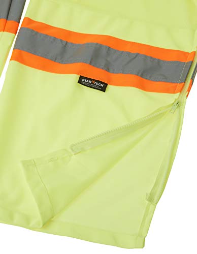 Pioneer Easy Boot Access 5 Pockets Work Pants, Adjustable Elastic Waist, Hi Vis and Reflective Stripe, Yellow-Green, XS, V1070360-XS - Clothing - Proindustrialequipment