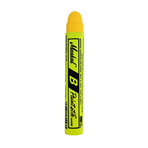 Markal 80221 B Paintstik Solid Paint Ambient Surface Marker, Yellow (Pack of 12)