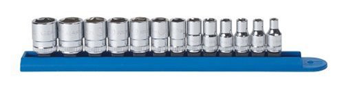 GearWrench 80302 13 Piece 1/4-Inch Drive 6 Point Standard Metric Socket Set