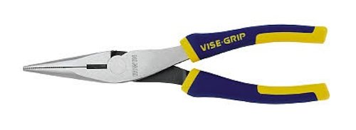 IRWIN Vise-Grip Long Nose Pliers with Wire Cutter, 8-Inch (2078218) - Proindustrialequipment