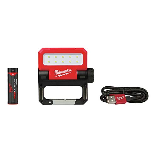 Milwaukee 2114-21 Kit de luz de inundación pivotante Rover recargable por USB