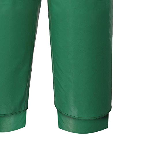 Pioneer V2241340-XS Chemical Resistant Work Bib Pants - Loose Fit - FR PVC/Polyester, Green, XS - Clothing - Proindustrialequipment