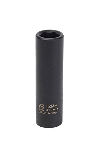 Sunex 312md Dado de impacto profundo de 12 mm con accionamiento de 3/8 de pulgada