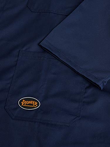 Pioneer V2020180-4XL Multi-Pocket Shop & Garage Work Coat, Navy Blue-4XL - Clothing - Proindustrialequipment