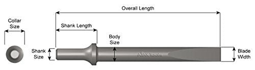 Ajax Tool Works - 12 cinceles planos con hoja de 5/8 (A960-12)