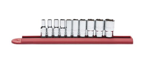 GearWrench 80305S 10-Piece 1/4-Inch Drive 6-Point Mid Length Socket Set SAE