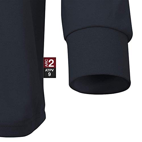 Pioneer Flame Resistant Cotton Long Sleeve Safety Work Shirt, Navy Blue, L, V2580380-L - Clothing - Proindustrialequipment