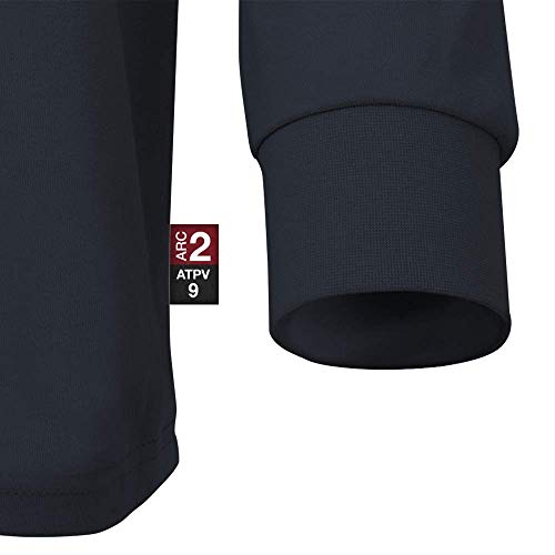 Pioneer Flame Resistant Cotton Long Sleeve Safety Work Shirt, Navy Blue, 5XL, V2580380-5XL - Clothing - Proindustrialequipment