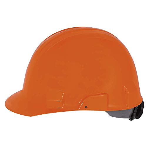 Sellstrom CSA Type 2 Class E Front Brim Hard Hat, 4-Point Suspension With Height Adjustments and Accessory Slots, Orange, S69320 - Fall Protection - Proindustrialequipment