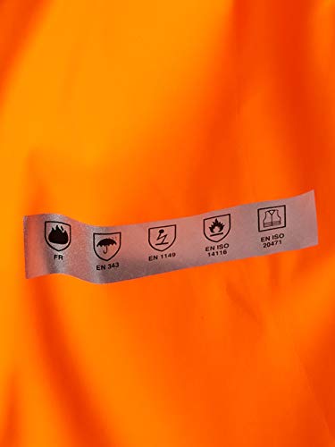 Pioneer V3520150-S FR Oil & Chemical Resistant Rain Jacket - Hi-Vis Lightweight, Orange, S - Clothing - Proindustrialequipment