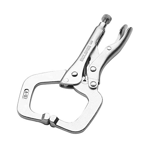 Eclipse E6R Locking C-Clamp Pliers with Regular Pads, 6" Size, 1-3/4" Jaw Capacity