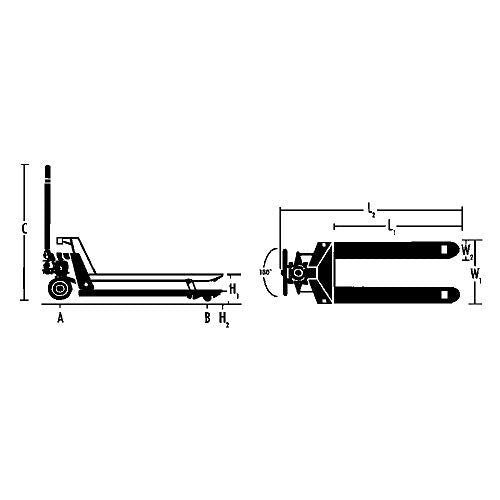 Jet 190918-5, 500 Lb Capacity Heavy Duty Pallet Truck - Other - Proindustrialequipment