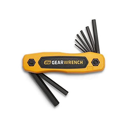 GEARWRENCH Juego de llaves hexagonales plegables métricas de 8 piezas - 83506