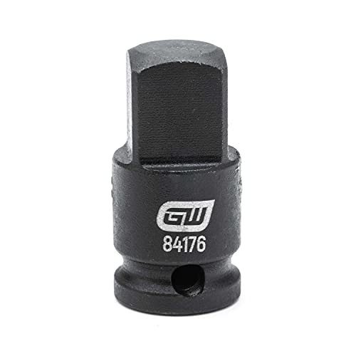 GearWrench 84176 1/4" Drive 1/4" F x 3/8" M Impact Adapter, Black