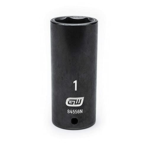 GEARWRENCH 84556N 1/2" Drive 6 Point Deep Impact SAE Socket 1", Black