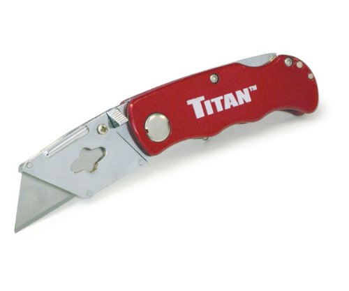 Titan 11015 Cuchillo multiusos plegable, rojo