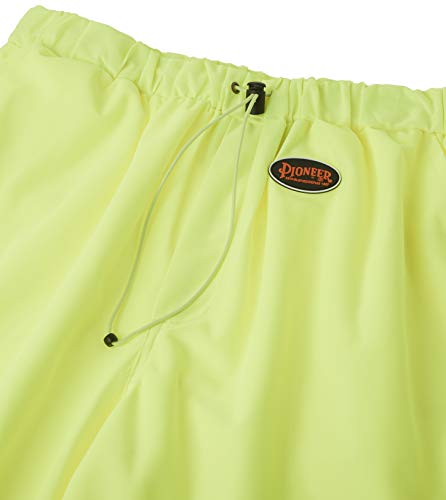 Pioneer Easy Boot Access 5 Pockets Work Pants, Adjustable Elastic Waist, Hi Vis and Reflective Stripe, Yellow-Green, XL, V1070360-XL - Clothing - Proindustrialequipment