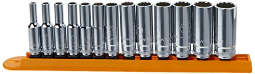 GEARWRENCH 13 Pc. 1/4" Drive 12 Pt. Deep Socket Set, Metric - 80308