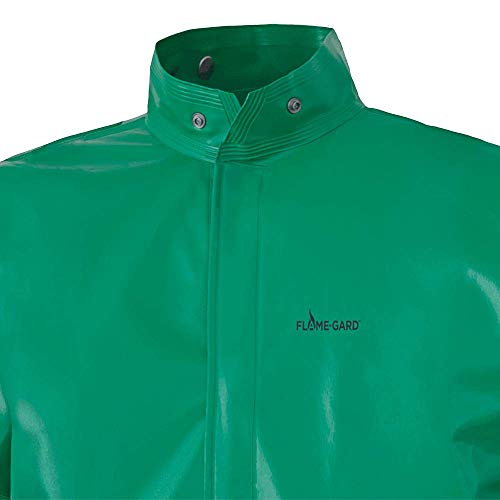 Pioneer V2240640-2XL Chemical Resistant FR Safety Jacket, Waterproof, Green, 2XL - Clothing - Proindustrialequipment