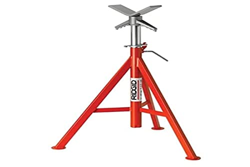 Ridgid 56657 VJ-98 Roller Head Low Pipe Stand with 20-Inch-38-Inch Height Adjustment - Plumbing Tools - Proindustrialequipment