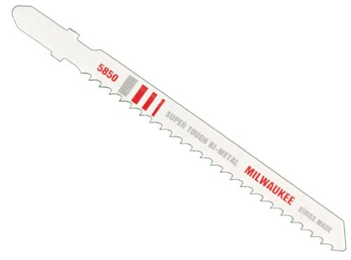 Milwaukee 48-42-5850 Lames de scie sauteuse bimétalliques de 4 pouces, 8 dents par pouce, paquet de 5